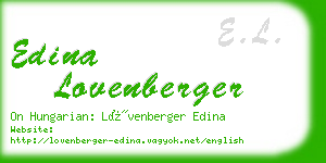 edina lovenberger business card